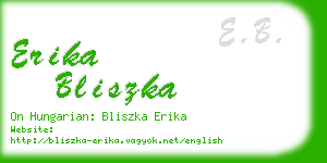 erika bliszka business card